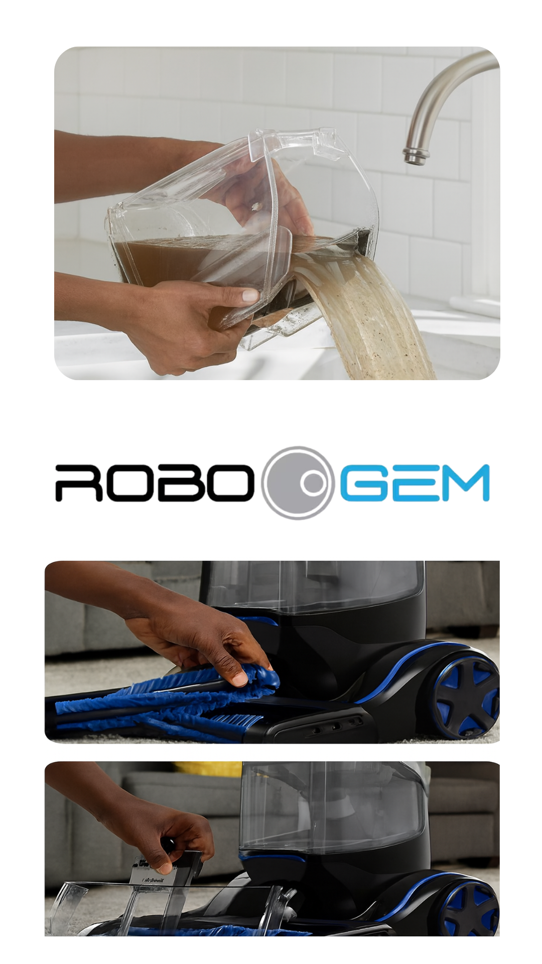 RoboGem Pro Max MultiClean 3‑in‑1 Carpet Washer & Upholstery Cleaner - 2026 Model - 12 Month warranty