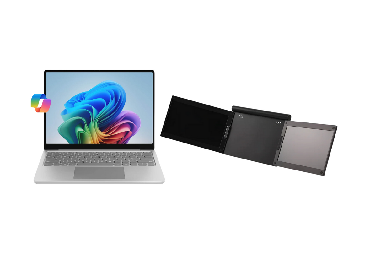 Microsoft Surface Laptop 13" Touchscreen - 16GB RAM, 256GB SSD, Platinum (Parallel Import) & ScreenMate 13.3 Portable Monitor Combo