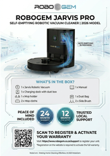 RoboGem Jarvis Pro Self Emptying Robotic Vacuum Cleaner & Mop- 2026 Model - New Release