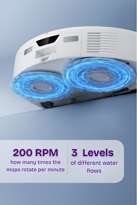 Vortan Robotic Mop & Vacuum - Laser Self-Cleaning - New Release - 12 Month Warranty